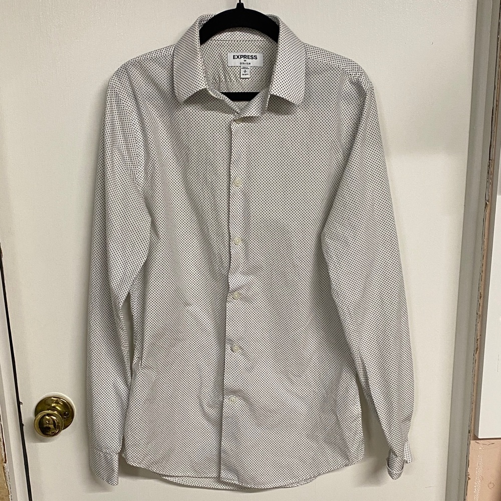 Express Men's Patterned Dress Shirt